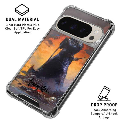 Death Dealer by Frazetta Pixel 9 Pro XL Clear Case